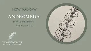 How to Draw Tangle Pattern Andromeda demonstrated by Certified Zentangle Teacher NK
