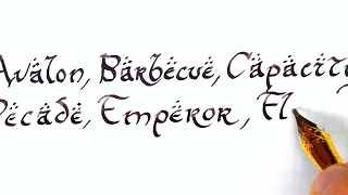 The Lord of the Rings handwriting style with a fountain pen: writings words - Handwriting practice