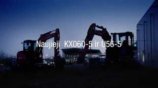 Naujieji KUBOTA mini ekskavatoriai KX060-5 ir U56-5