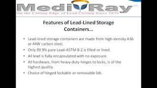 Lead-lined Stainless Steel Containers