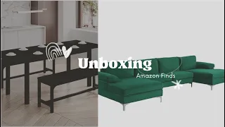 Unbox living room set and dining table from Amazon #amazon #unboxing #amazonfinds