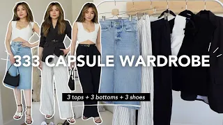 9 pieces, 15 outfits EASY Capsule Wardrobe, work & casual (trying the viral 333 style challenge!)