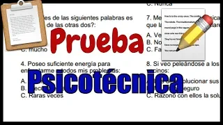 ✅ PRUEBA PSICOTÉCNICA - Ejemplos 🔴