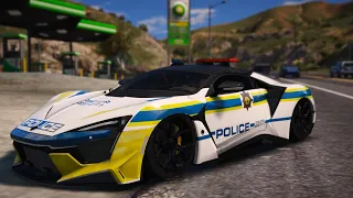 GTA 5 South Africa Police Mod LYKAN HYPERSPORT CONCEPT LSPDFR GAMEPLAY PLAYING AS A COP MOD AIR BAGS