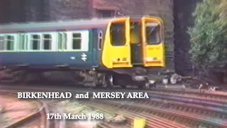 BR in the 1980s Birkenhead Central Station and Mersey Area on 17th March 1988