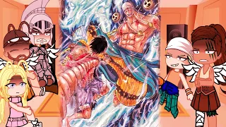 👒Skypieans + Enel Reacts to Luffy Vs Enel -- One Piece React -- Monkey D Galinha👒