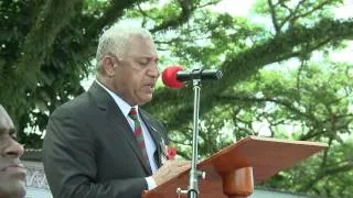 Fijian Prime Minister Voreqe Bainimarama attends FTG Passout parade