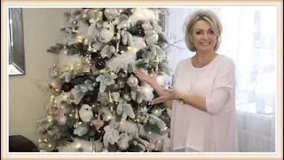 🎄🌲Decorate With Me - Christmas Tree  (Blush Pink)  / How To Flock Your Christmas Tree🎄🎄