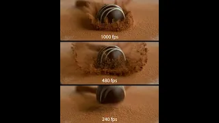 Dropping food in slow motion at 1000 fps