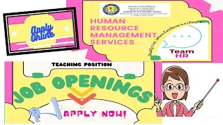 JOB OPENINGS - TEACHING POSITION Apply Now! #TeamHR #SDOManila #DepEdHiring