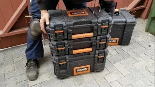 Ridgid Tool Storage Cart and Organizer Stack Boxes | Review