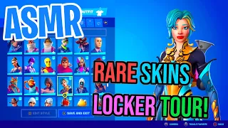 ASMR Gaming 😴 Fortnite RARE Skins PS5 Locker Tour Relaxing Gum Chewing 🎮🎧 Controller + Whispering 💤