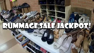 I SPENT $128 AT A CHURCH RUMMAGE SALE! | Buying To Resell | + Mega Haul!