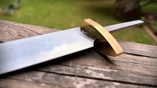 Making A Brass Guard for A Hidden Tang Knife