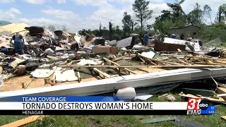 Tornado destroys Henagar woman's home