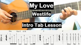 Westlife My Love Guitar Tutorial Intro Guitar Tab Guitar Lessons for Beginners