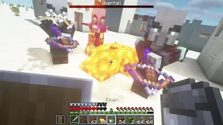 Minecraft Hardest Raid With Only Iron Armor (Bad Omen V)