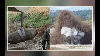 3884 - WWII bomb found in dried-up Italian river detonated; video surfaces - 10th Aug