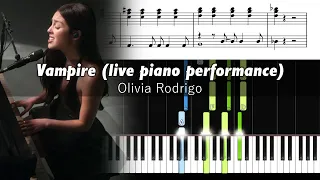 Olivia Rodrigo - vampire (live piano performance) - Accurate Piano Tutorial