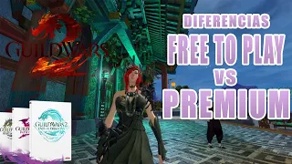 DIFERENCIAS ENTRE UNA CUENTA FREE TO PLAY VS UNA PREMIUM || GUIA PRINCIPIANTES GUILD WARS 2 (2023) 🐉