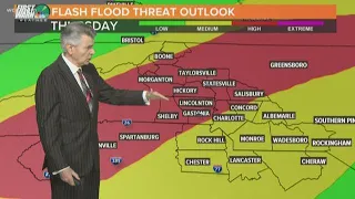 Severe weather, flooding likely in the Carolinas Thursday