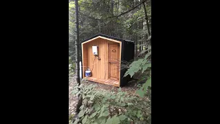 Off grid outhouse - Shower with open pit toilet + hot water