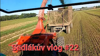 Sklizeň senáže s novou řezačkou Agrostroj Pelhřimov[Sedlákův vlog#22][John Deere 6150r Sound]