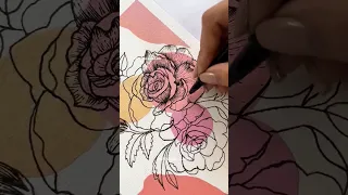 Day 10/10 Daily Boho Art ✨ Acrylic Painting | Easy Canvas Drawing #flowers #asmr #satisfyingart