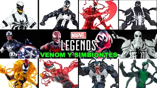 Todas las Versiones de Venom y Simbiontes MARVEL LEGENDS SERIES | Carnage y Black Spiderman HASBRO