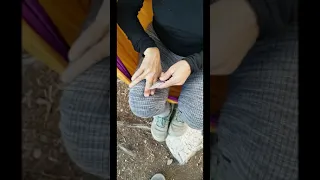 LANCING A PARONYCHIA WHILE BACKPACKING THE SAWTOOTH WILDERNESS ~  (pus around fingernail)