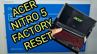 ACER NITRO 5 - RESET PC - THAT WORKS !!