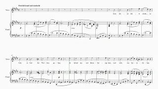 Beethoven "Bitten" ("Prayer") Original key (E major) Score animation [Piano only]