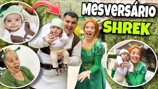 VIRAMOS O SHREK E A FIONA PRO MESVERSÁRIO DO NOSSO FILHO!!! 💚