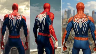 Evolution of PS4 Advanced Suit in Spider-Man Games