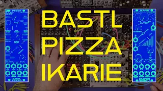 BASTL PIZZA and IKARIE drone patch. How to drone with two modules. No talking demo.