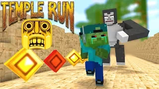 Monster School : TEMPLE RUN CHALLENGE - Minecraft Animation