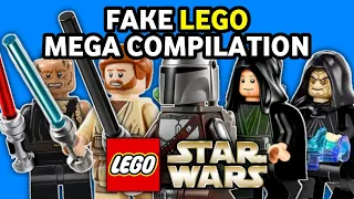 Fake LEGO Star Wars Minifigures MEGA COMPILATION (Mandalorian, Luke skywalker, Grogu, Darth Vader..)
