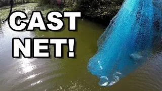 Catching Live Bait With A Cast Net - The Cast Net I Use