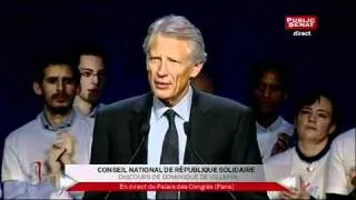 Dominique de Villepin : Discours