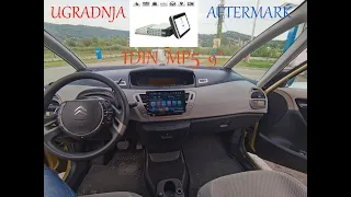 Ugradnja Aftermarket 1din Mp5 9" U Citroen C4 Picasso