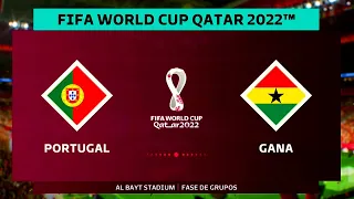 Portugal x Gana (Rodada 1 Grupo H) Simulação Copa do Mundo 2022