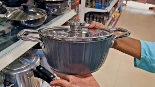 DMart latest kitchen-ware & cookware collection, useful steel & nonstick items, storage containers
