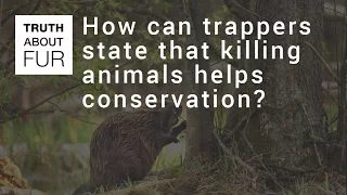 How can trappers state that killing animals helps conservation?