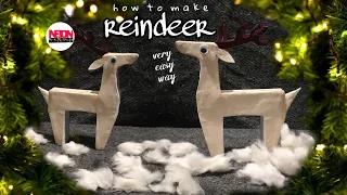 How to make a reindeer //best out of waste//school project
