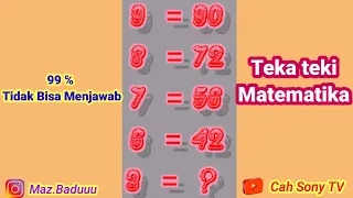 Teka Teki Matematika... 99℅ Orang gagal menjawab dengan benar