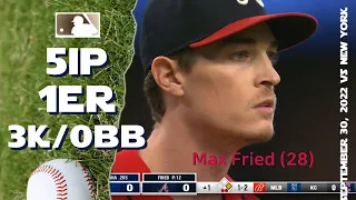 Max Fried | Sep 30, 2022 | MLB highlights