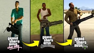 GTA MINIGUN EVOLUTION : GTA 5 Vs GTA SAN ANDREAS Vs GTA VICE CITY