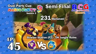 Mario Party 9 SS3 Duel Cup EP 45 - Semi-Final - Bowser Station P2,DK Ruins - Waluigi VS Kamek