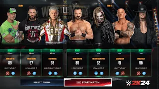 WWE 2K24: 8 Man TAG TEAM MATCH GAMEPLAY