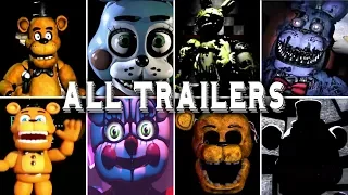 Five Nights at Freddy's VR 1 2 3 4 5 6 7 ALL TRAILERS (Help Wanted)